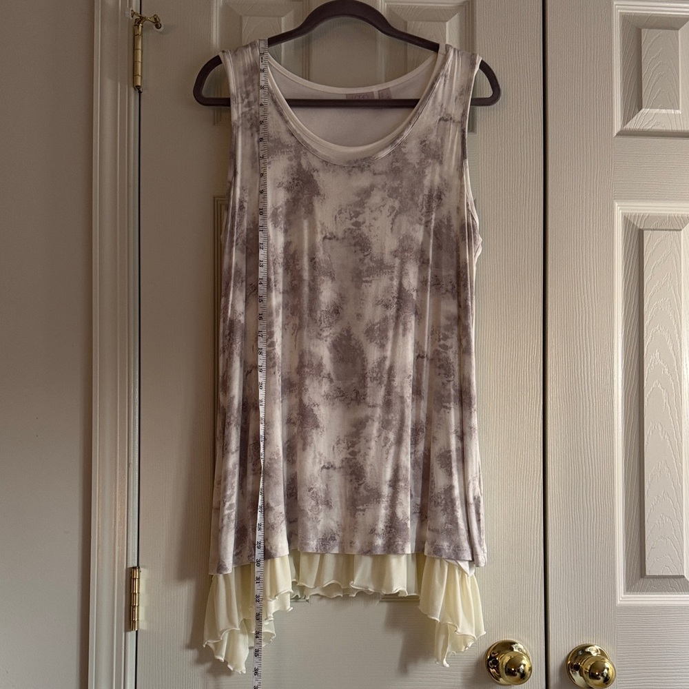 LOGO by Lori Goldstein Sleeveless Layered Top – Size L - Picture 3 of 7